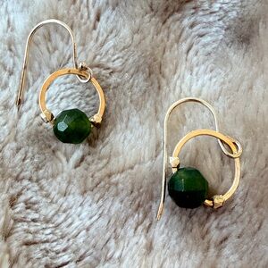 Satya green jade earrings